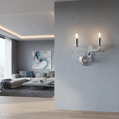 Wandleuchte Bohemia Luster Antik Stil Wand Lampen Neu Wandlampe Kronleuchter