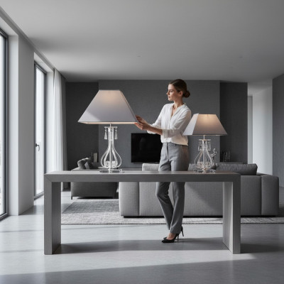 Tischleuchte Antik Stil Kronleuchte Tisch Lampe Kristall Leuchte Lampen Leuchten