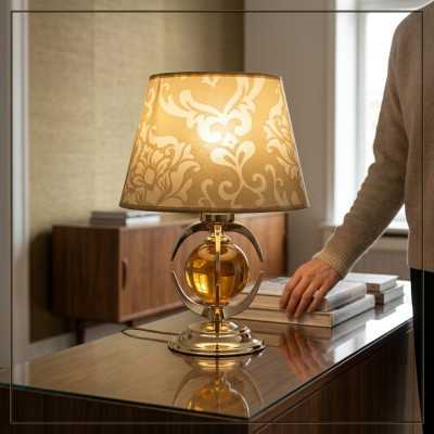 Tischleuchte Tisch Lampe Kronleuchte Kristall Moderne Leuchte Lampen Leuchten
