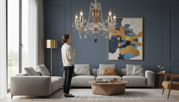 Kristall Kronleuchter Hängeleuchte Deckenleuchte Bohemia Lampe