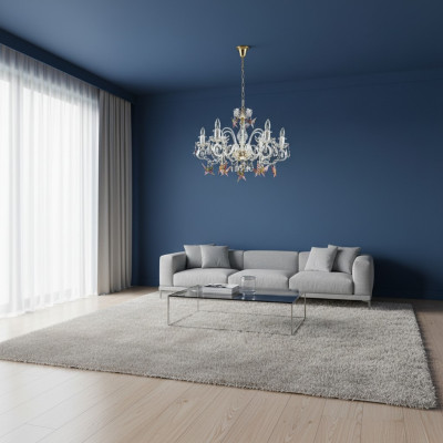 Design Kronleuchter Bohemia Gold Kristall Lampe Lampen Leuchten Decken Leuchte
