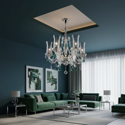 Kristall Leuchte Decken Luster Decken Kronleuchter Lampe Leuchte Bohemia Lampen