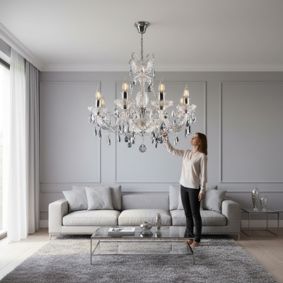 Kristall Leuchte Luster Lampe Leuchte Lampen Decken Kronleuchter Bohemia Decken