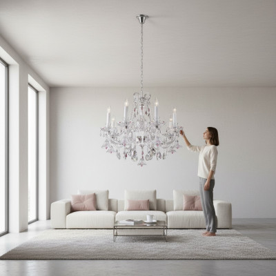 Kristall Kronleuchter Hängeleuchte Lampe Bohemia Deckenleuchte