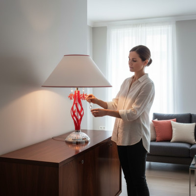 Tischleuchte Antik Stil Lampe Leuchte Lampen Kristall Tisch Kronleuchte Leuchten