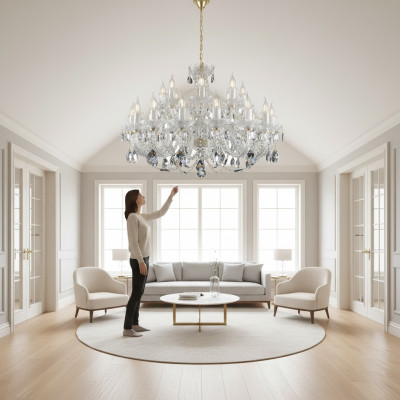 Decken-Pendelleuchte Deckenleuchte Kronleuchter Elite Bohemia Leuchten Neu