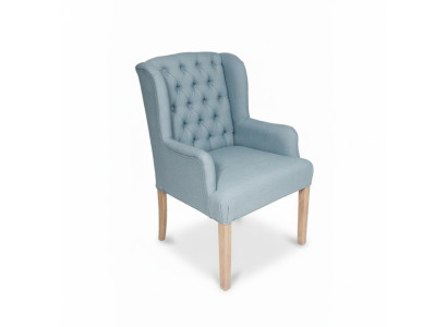 Blauer Chesterfield Stuhl Hotel Einrichtung Sitzer Polster Stuhl Lehnstuhl 