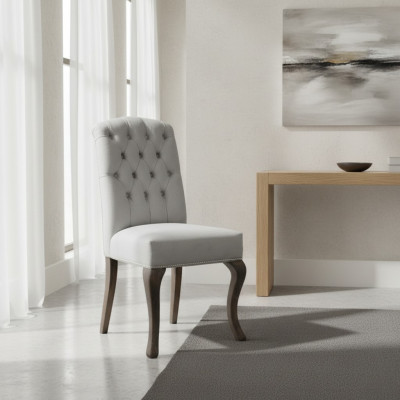 Designer Graue Chesterfield Stühle Polster-Garnitur Hotel-Gruppe x2-er Set