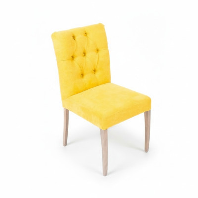 Designer Gelbe Stühle Chesterfield Garnitur Stuhl-Hotel-Set 4-er Set 