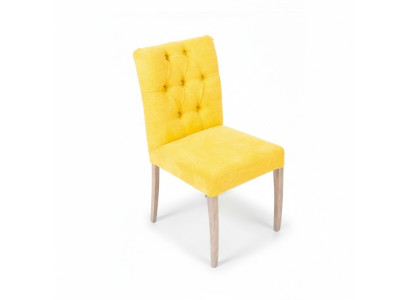 Gelber Chesterfield Stuhl-Set Exklusive x6 Polsterstühle Esszimmer Sitzmöbel