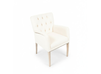 Weiße Chesterfield Sitz-Garnitur Esszimmer Gruppe Stühle x4 Sessel Lehnstühle