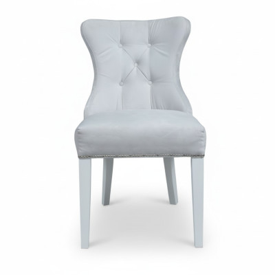 Designer Graue x2 Stühle Chesterfield Hotel Garnitur Polster Gruppe x2-er Set