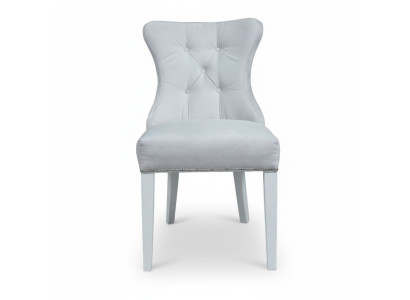 Designer Graue x2 Stühle Chesterfield Hotel Garnitur Polster Gruppe x2-er Set