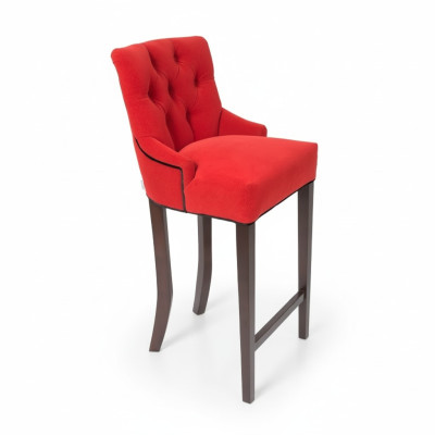 Rote Bar Hocker Chesterfield Stühle Garnitur Hotel Stühle Textil Polster Gruppe x10 Set