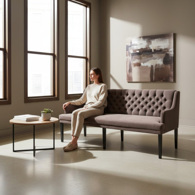 Chesterfield Bank Sitz Bänke Chesterfield Restaurant Laden Sofa Leder