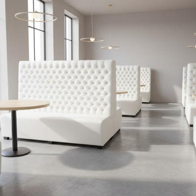 Amerikanische Bank Sitz Bänke Chesterfield Restaurant Laden Sofa Leder