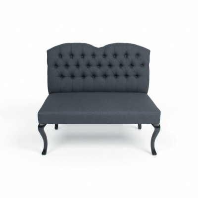 Chesterfield Bank Textil Sitz Bänke Deko Restaurant Stoff Laden Sofa Leder