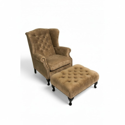 Hocker Beistell Bank Fußhocker Beistellhocker Ottomane Sitzbank Chesterfield
