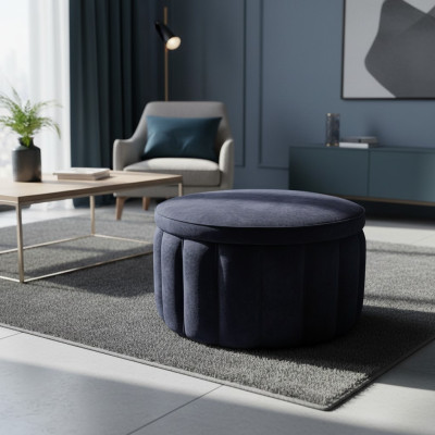Hocker Rund Chesterfield Pouf Fußhocker Hocker Polsterhocker Sitzhocker