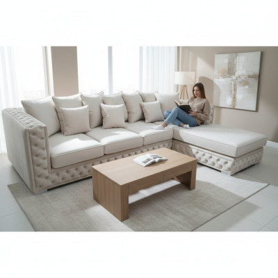 Chesterfield Design Sofa Eckcouch Polster Sitz Eckgarnitur Moderne Textil