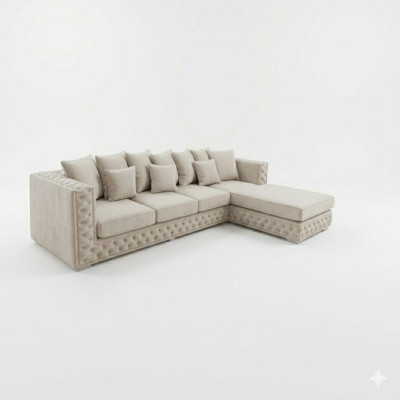 Chesterfield Design Sofa Eckcouch Polster Sitz Eckgarnitur Moderne Textil