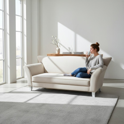 Klassische Polster Design Couch Sofa Dreisitzer Stoff Couchen 3 Sitzer Sofas Neu