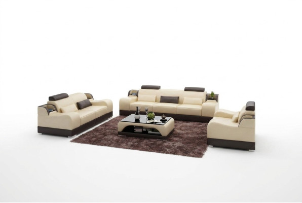 Design Sofagarnitur Couch Polster Sofas Leder 3+2 Sitzer Komplett Set Neu Modern