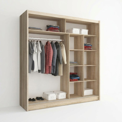 Mehrzweck Regale Schrank Regal Deko Aufbewahrungs Kleiderschränke 200cm