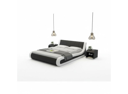 Wasserbett Hotel Doppelbett Betten Komplett Lederbett Polsterbett Wasser + USB