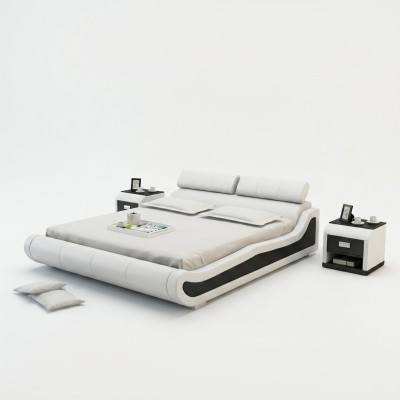 Wasserbett Hotel Doppelbett Betten Mit USB Komplett Lederbett Polsterbett Wasser