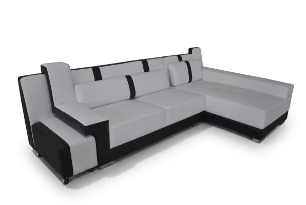 Eck Sofa + USB Couch Polster Eck Sitz Garnitur Wohnlandschaft LED L Form A1118C