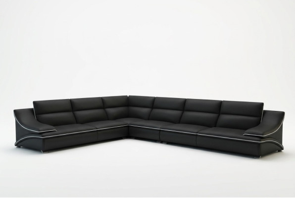 Ledersofa Couch Wohnlandschaft Ecksofa Eck Garnitur Design Modern Sofa USB A1160