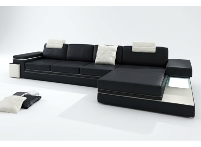 Ledersofa mit USB Wohnlandschaft XXL Ecksofa Bigsofa Design Couch Designersofa