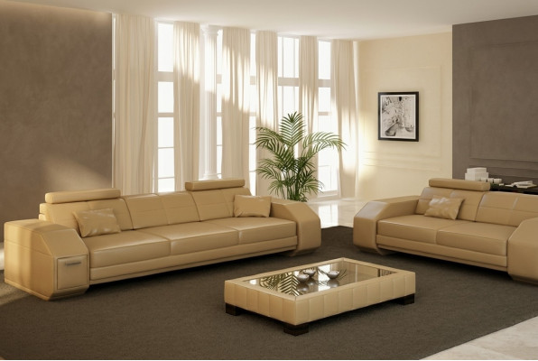 Designer Sofagarnitur Ledersofa USB Set 3+2+1 Garnitur Neu Sofa Couch Garnituren