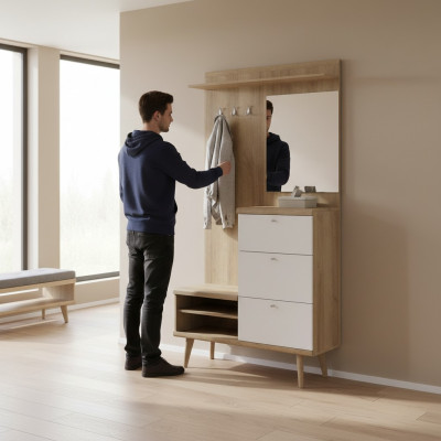 Garderobe Garderobenset Flur Garderoben Dielen Set Aufbewahrung
