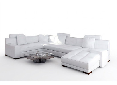 Ledersofa mit USB Wohnlandschaft Ecksofa Eck Garnitur Design Modern Sofa A1111