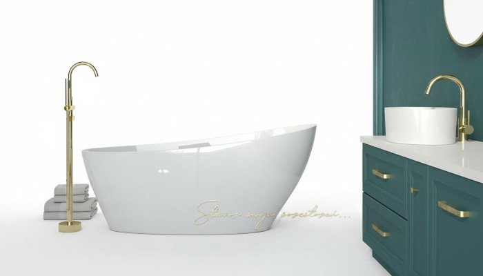 Exclusive freistehende Badewanne Acryl Wanne Dusche Bad Ablauf Deko Design