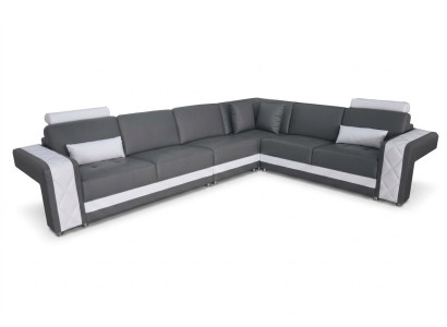 Ledersofa mit USB Wohnlandschaft Eck Garnitur Design Modern Sofa L-Form L6010B