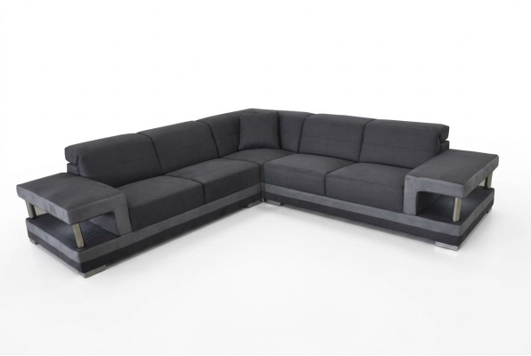  Leder Eck Sofa mit USB Polster Wohnlandschaft Luxus Garnitur Ecke Sofas Couchen