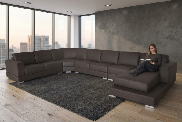 Design Eck Couch Polster Sitz Garnitur Landschaft Modern Möbel Sofas mit USB Neu
