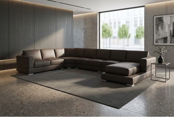 Design Eck Couch Polster Sitz Garnitur Landschaft Modern Möbel Sofas mit USB Neu
