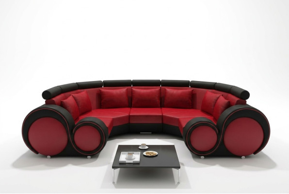 Wohnlandschaft Textil Couch Microfaser Polstergarnitur XXL Neu Sofa Stoff USB