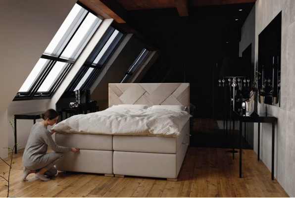 Boxspring Bett Hotel Doppel Luxus Betten Polster Bettkasten Funktion 140x200cm