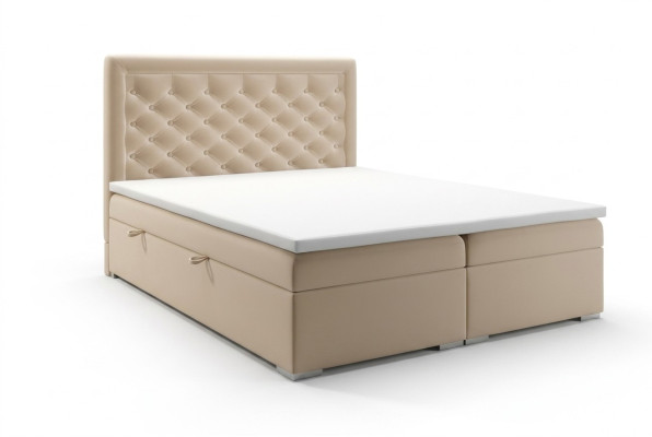 Chesterfield Boxspring Bett Hotel Doppel Luxus Betten Polster Kasten Funktion