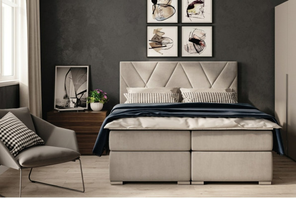 Chesterfield Schlafzimmer Boxspring Bett Doppel Betten Polster Kasten Funktion
