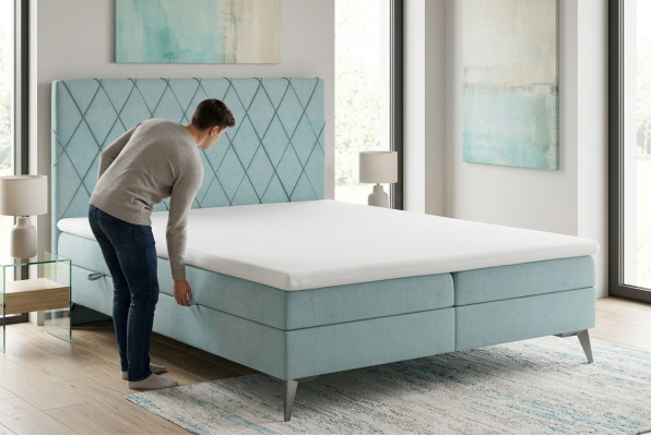 Chesterfield Boxspring Schlafzimmer Bett Doppel Betten Polster Kasten Funktion