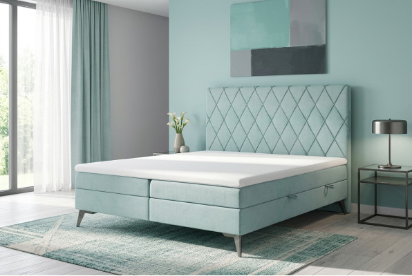 Chesterfield Boxspring Schlafzimmer Bett Doppel Betten Polster Kasten Funktion