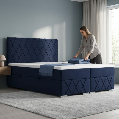 Bett Boxspring Komplett Set Doppel Matratze Topper Betten Funktion Kasten Hotel