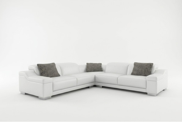 Wohnlandschaft Polster Ecke Eck Sofa mit USB Garnitur Landschaft Leder 2711D