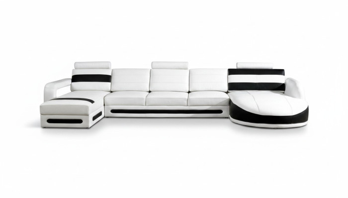 Wohnlandschaft Sofa mit USB Ecksofa Eckcouch Polster Garnitur Eck Ecke Sofas XXL